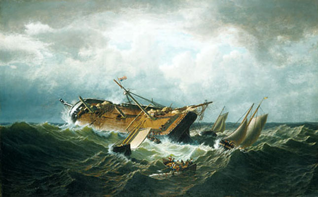 645x400 William Bradford - Lost At Sea Painting