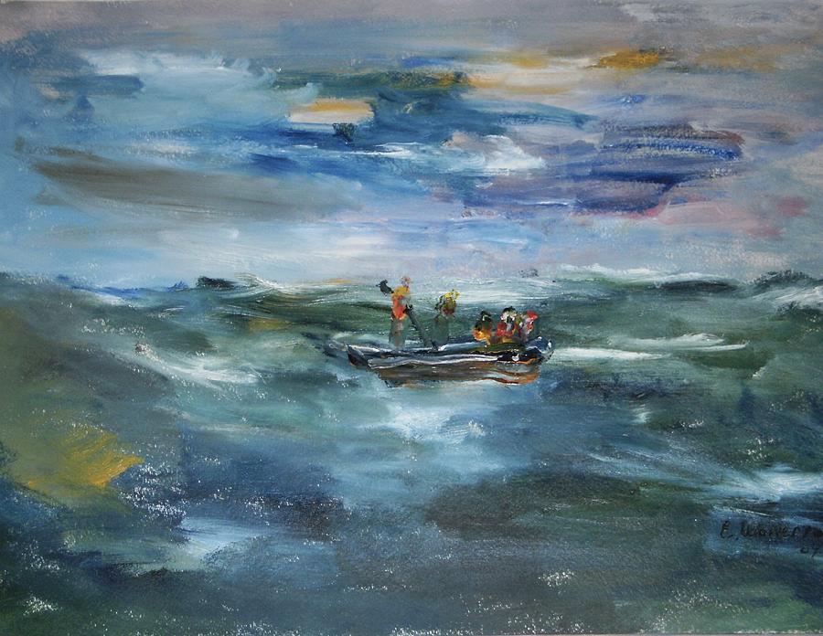 900x696 Lost At Sea Painting By Edward Wolverton - Lost At Sea Painting