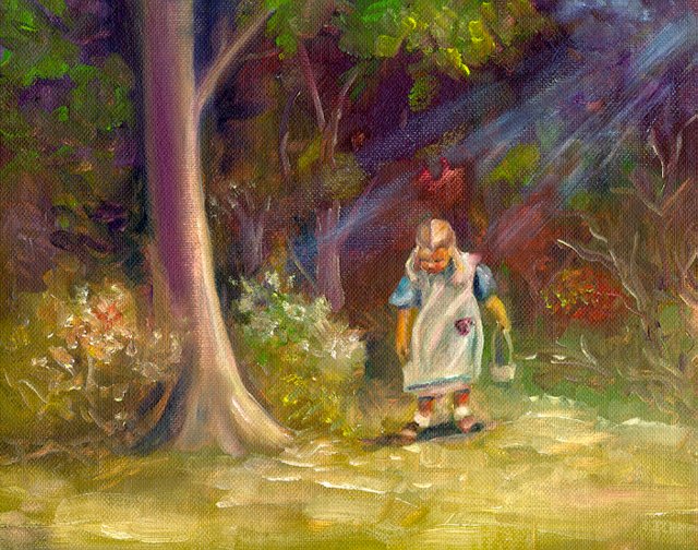 640x504 Little Girl Lost - Lost Girl Painting