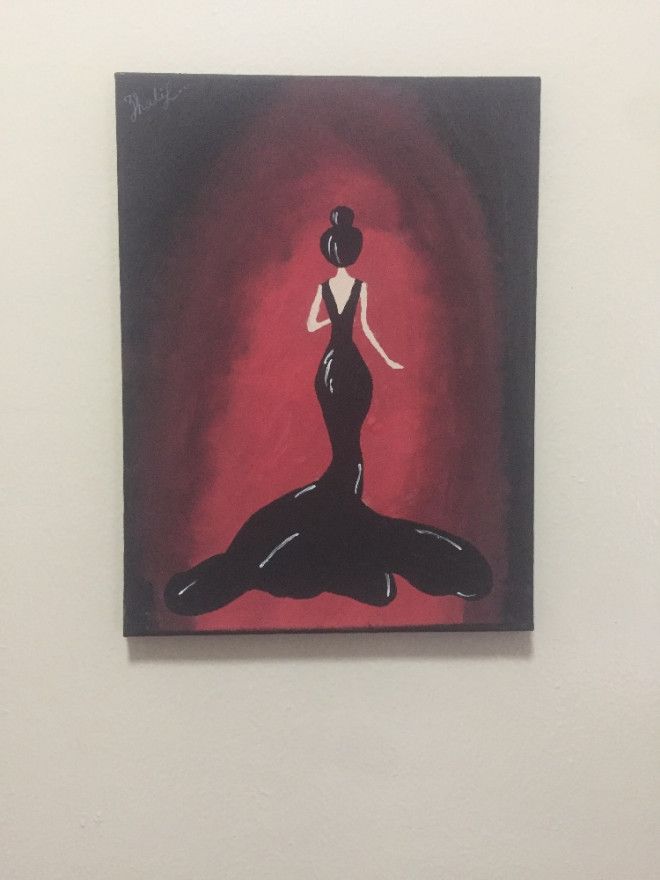 660x880 Lost Girl Handmade Watercolor Canvas Painting Dubai Uae Storat - Lost Girl Painting