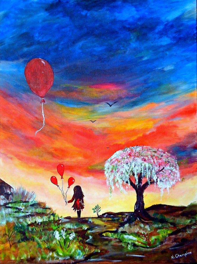 673x900 Lost Girl Painting By Nicole Champion - Lost Girl Painting