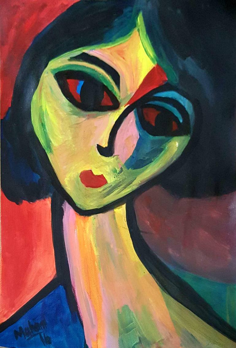 770x1136 Saatchi Art Lost Girl Painting By Syeda Maham Riaz - Lost Girl Painting
