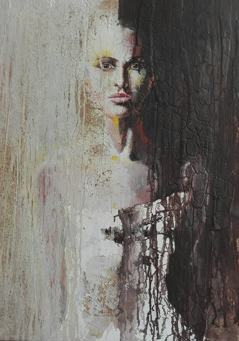 770x1097 Saatchi Art Lost Without You Painting By Donatella Marraoni - Lost Girl Painting
