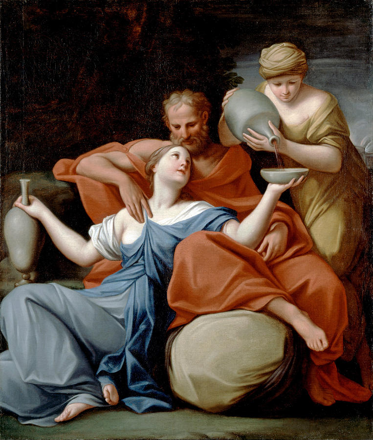 763x900 Lot And His Daughters Painting By Marcantonio Franceschini - Lot And His Daughters Painting