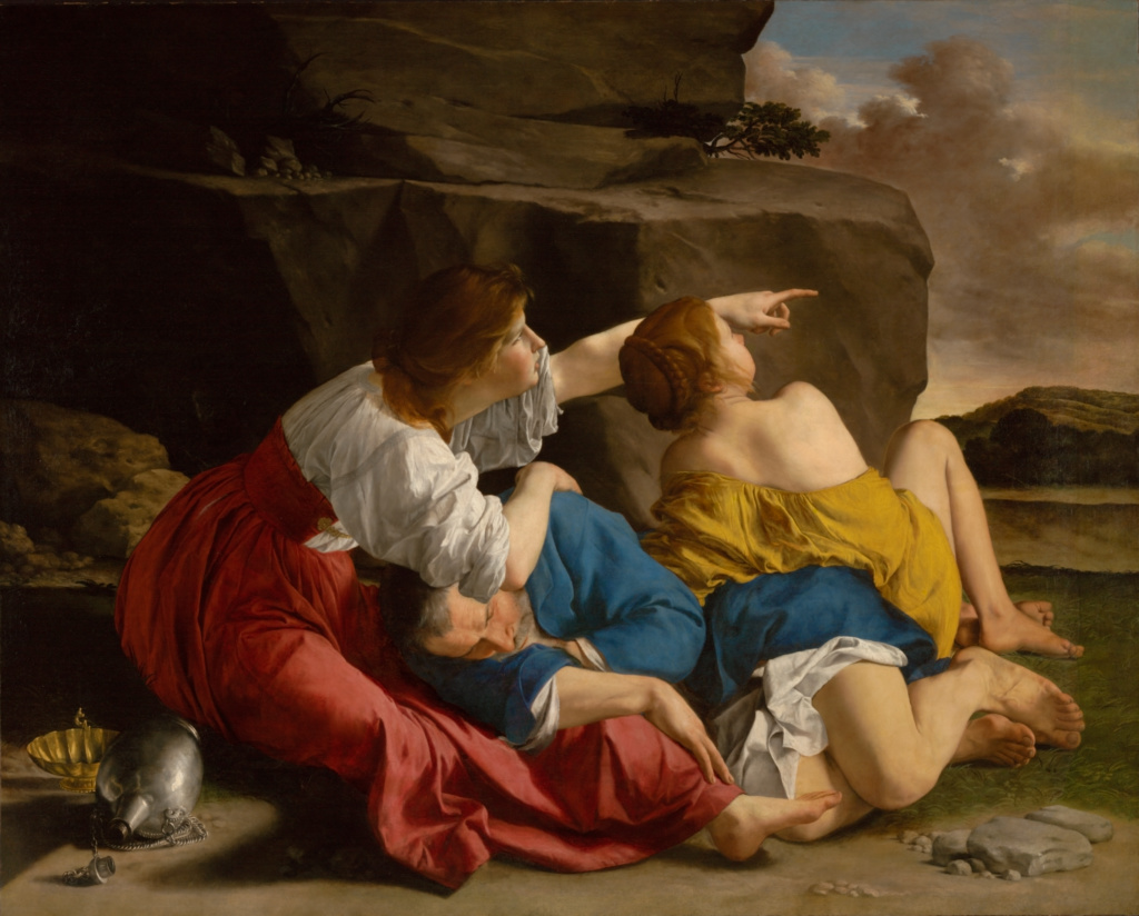 1024x824 Lot And His Daughters (Getty Museum) - Lot And His Daughters Painting By Orazio Gentileschi
