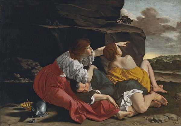 600x419 Lot And His Daughters - Lot And His Daughters Painting By Orazio Gentileschi