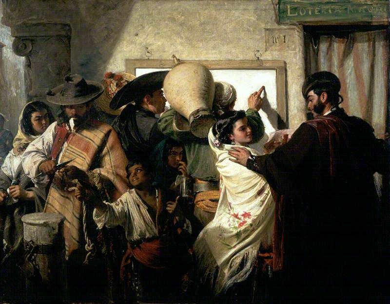 800x624 La Loteria Nacional Painting John Phillip Oil Paintings - Loteria Painting