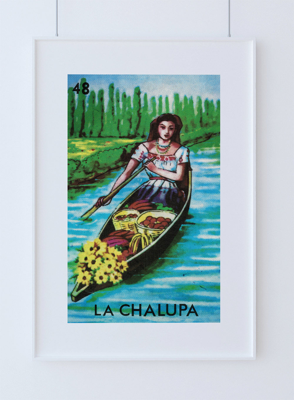 1000x1360 Loteria La Chalupa Mexican Retro Illustration Art Print Vintage - Loteria Painting