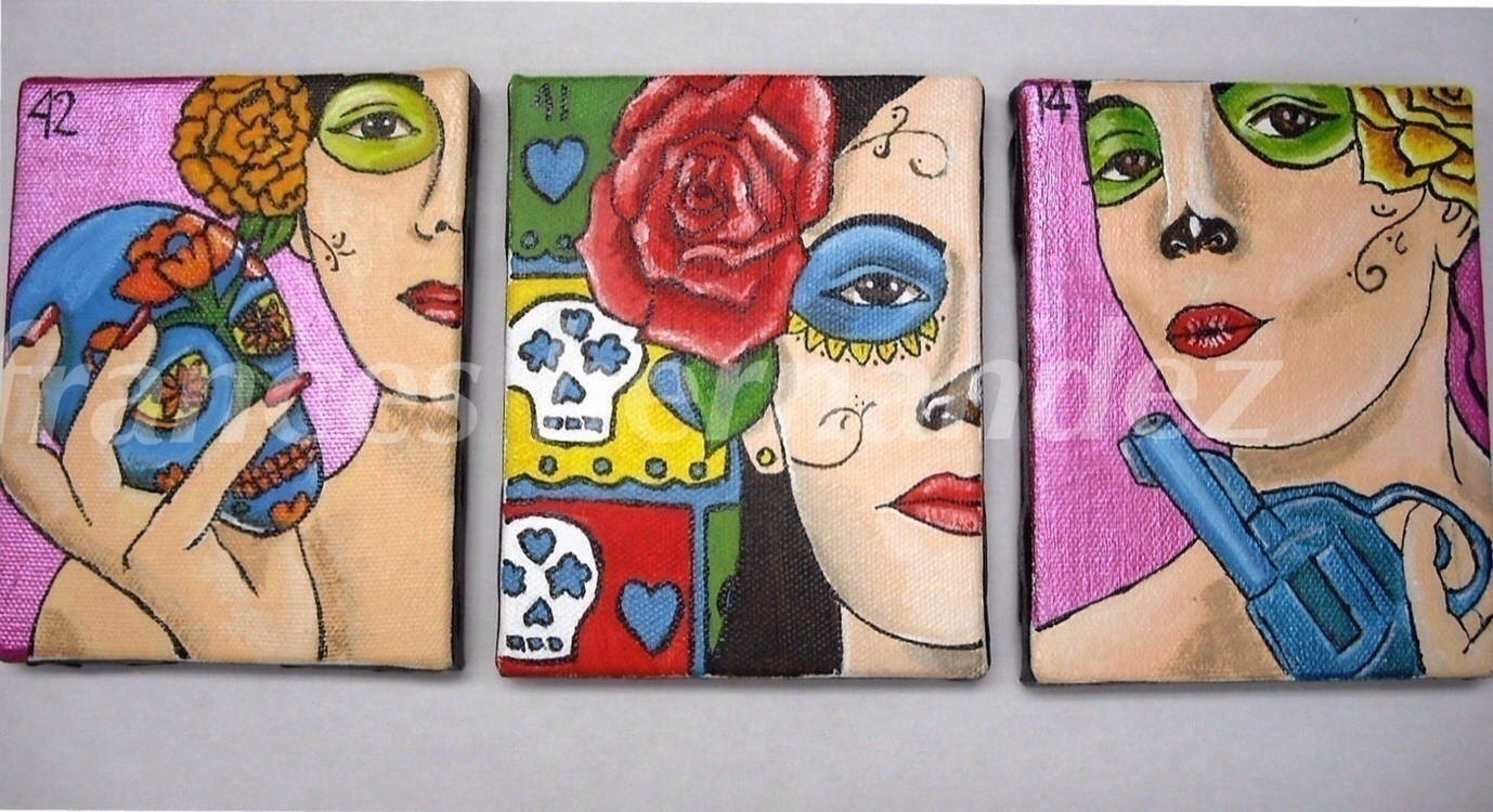 1378x750 Loteria La Rosa A Drawing Or Painting Art On Cut Out + Keep - Loteria Painting