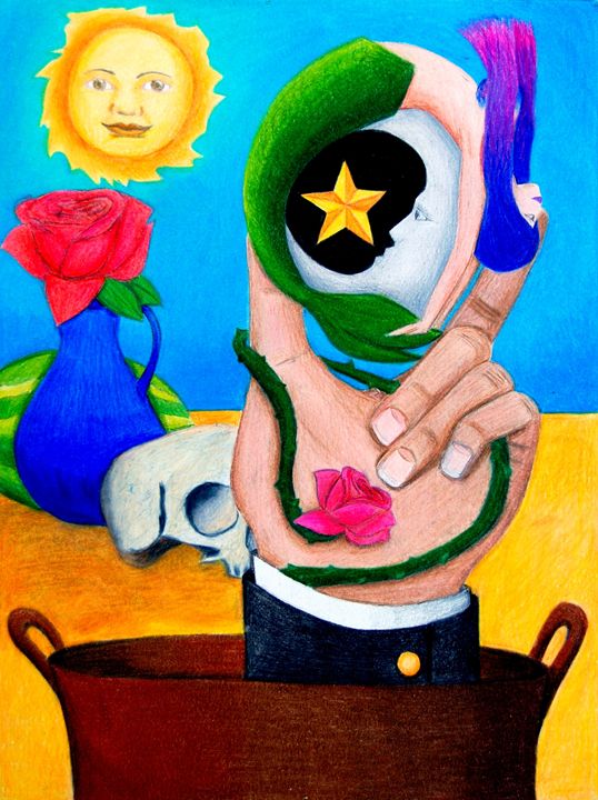 538x720 Loteria Still Life - Loteria Painting