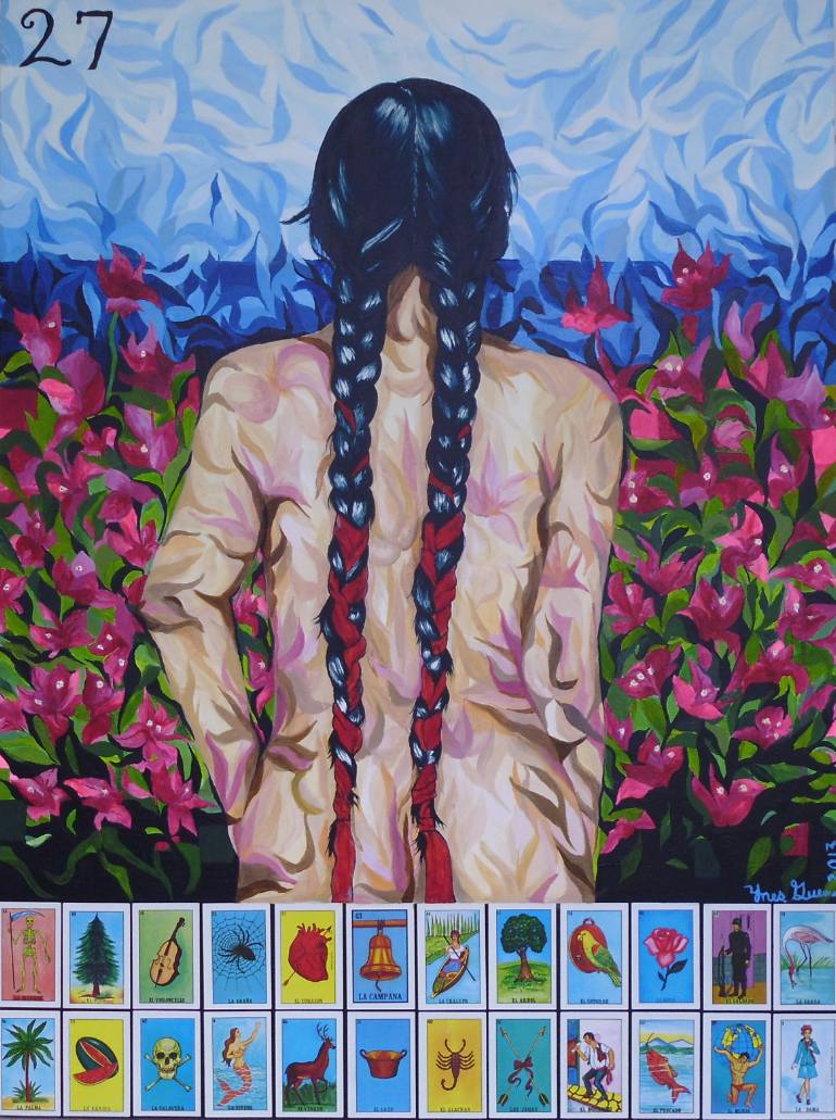 770x1031 Saatchi Art La Loteria Painting By Ynes Guevara - Loteria Painting
