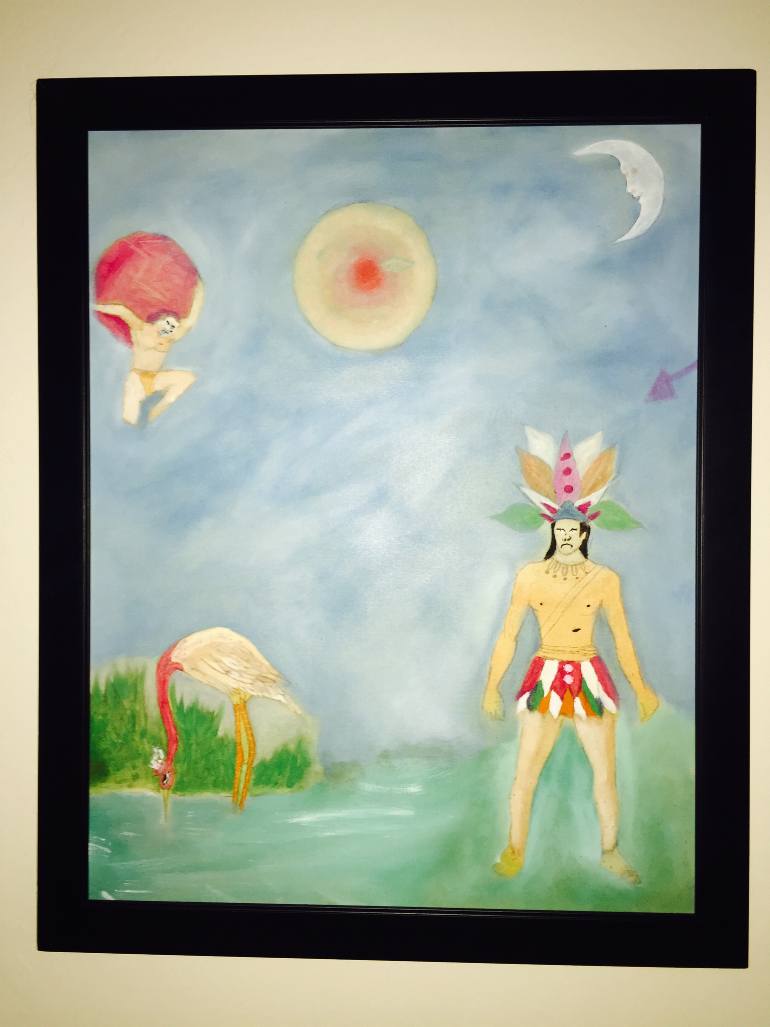 770x1027 Saatchi Art La Loteria Painting By Santiago Rodriguez - Loteria Painting