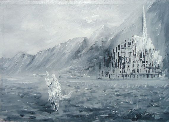 570x410 Grey Lord Of The Rings Painting, Lord Of The Rings Art, Lotr Art - Lotr Painting