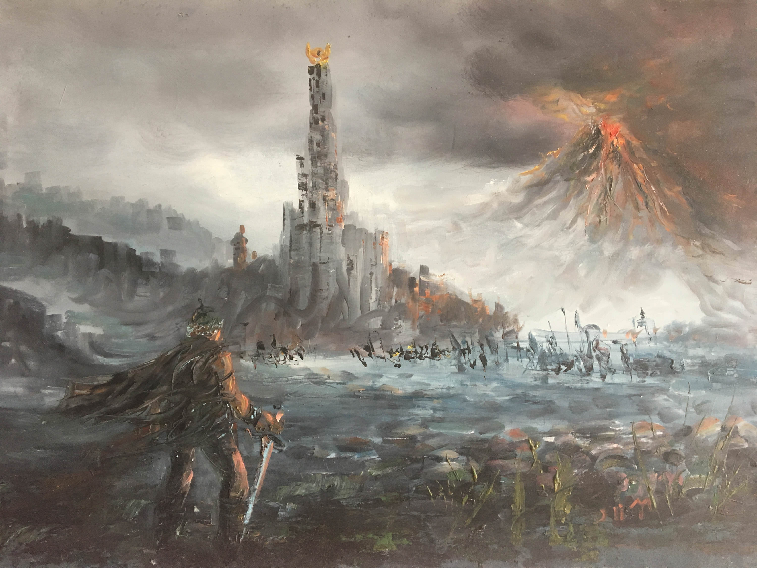 3000x2250 Lotr Oil Painting On Canvas By Me. - Lotr Painting