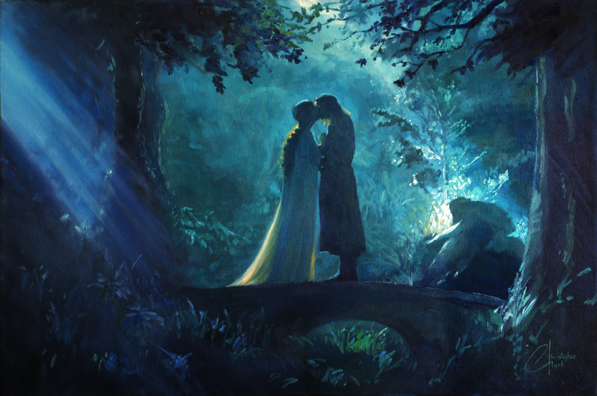 1200x797 Lord Of The Rings Aragorn And Arwen - Lotr Painting