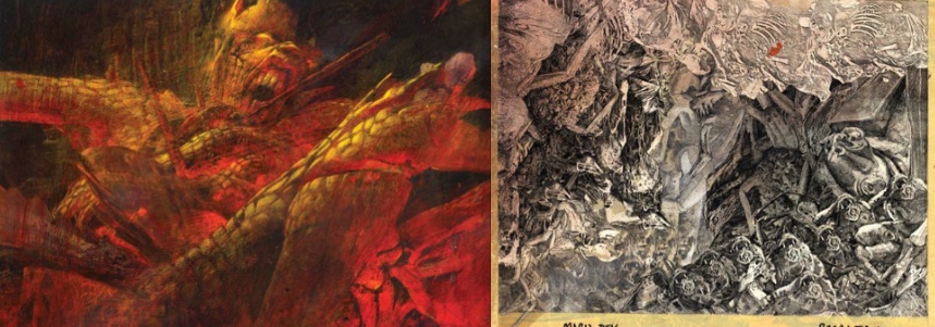 859x301 Vintage Concept Art From The Original Animated Lord Of The Rings - Lotr Painting