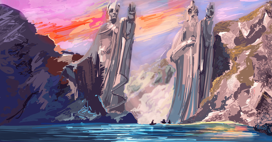 900x470 Lotr Painting Study Film Still 1 By Stephrani - Lotr Painting