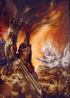 236x329 Lot's Wife Looks Back (Burning), 1991by Albert Herbert - Lots Wife Painting