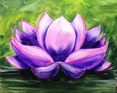 236x187 Canvas Painting For Beginners - Lotus Blossom Painting