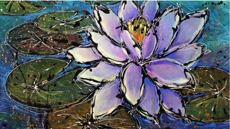 800x451 Flower Painting Techniques In Acrylic Art - Lotus Flower Acrylic Painting