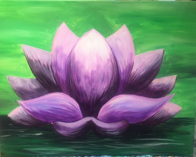 Lotus Flower Acrylic Painting at PaintingValley.com | Explore ...