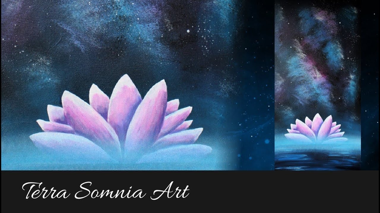 1280x720 So Malst Du Eine Lotusblume - Lotus Flower Acrylic Painting