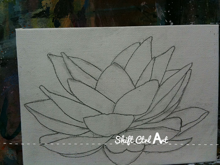 700x525 A White Lotus Flower - Lotus Flower Acrylic Painting