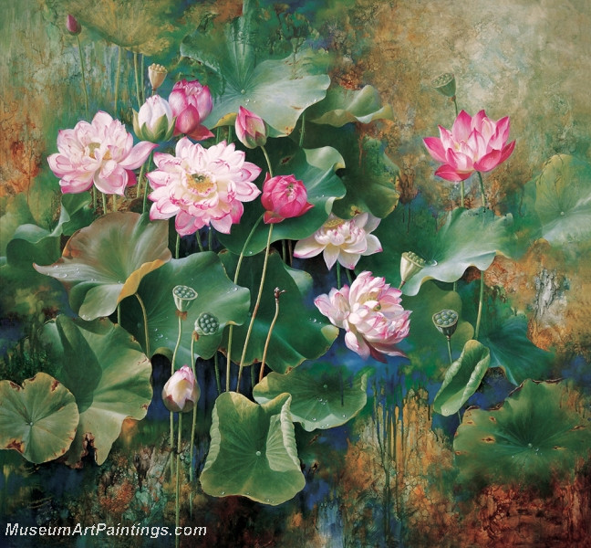 648x600 Lotus Flower Paintings 001 - Lotus Flower Painting