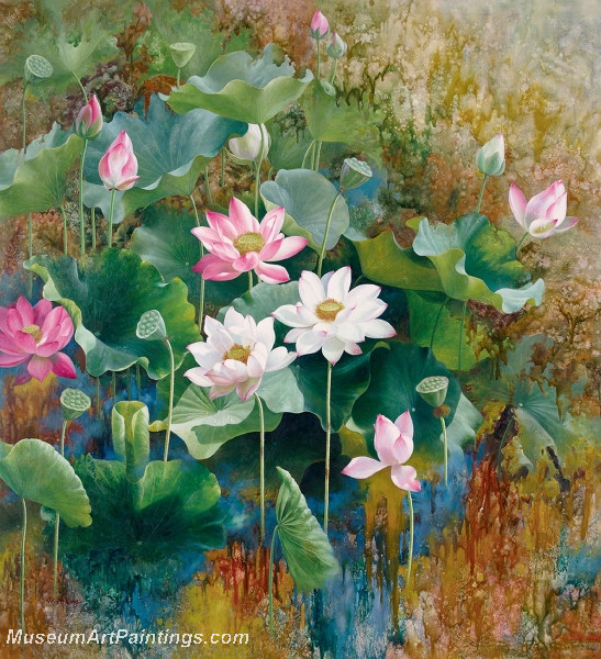 547x600 Lotus Flower Paintings 005 - Lotus Flower Painting