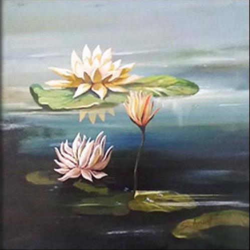 499x499 Lotus Flowers Painting - Lotus Flower Painting