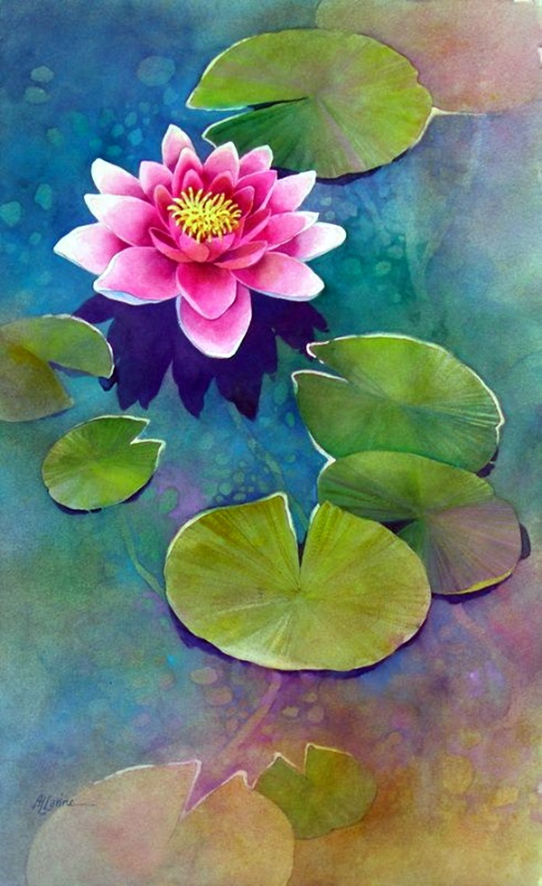 600x980 40 Peaceful Lotus Flower Painting Ideas - Lotus Flower Painting