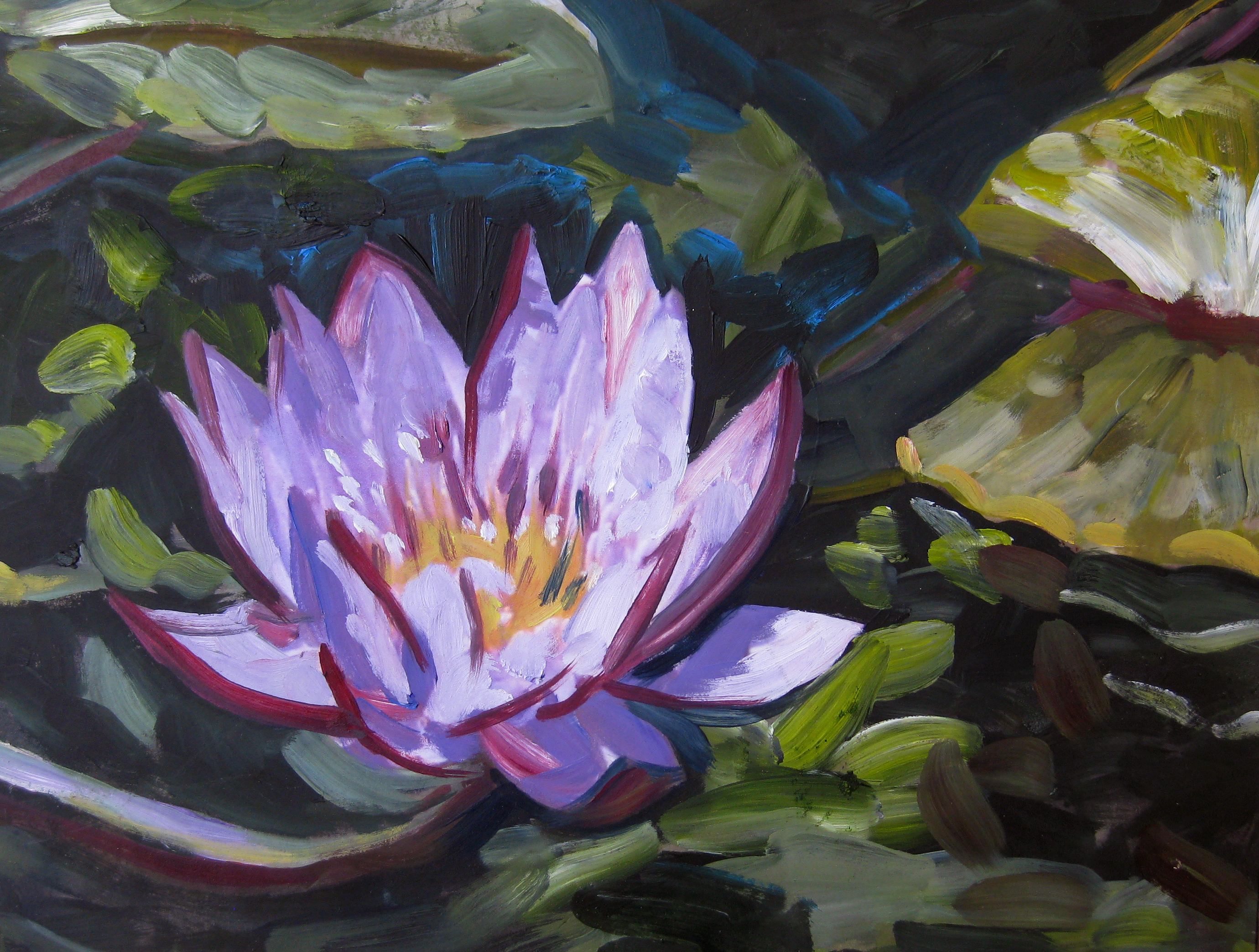 2760x2088 Paintings Artwork Oil Paintings Lotus - Lotus Oil Painting
