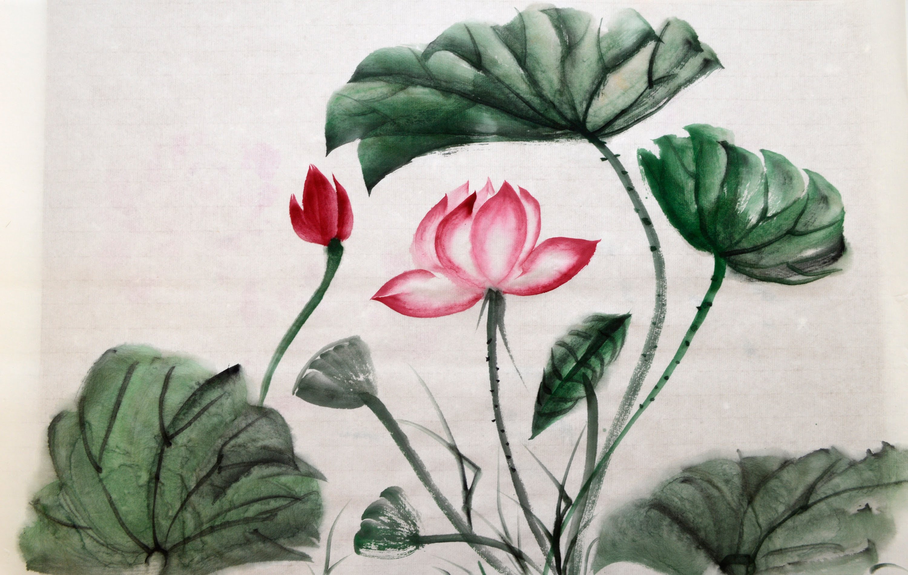 3000x1899 Lotus Painting 12 - Lotus Painting