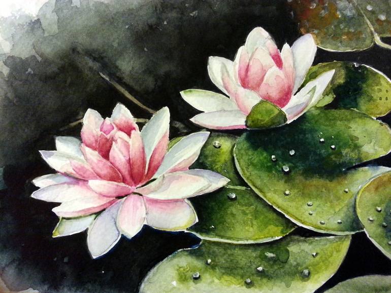 Lotus Painting at PaintingValley.com | Explore collection of Lotus Painting