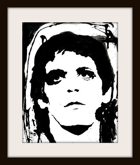 472x555 Lou Reed Painting (The Velvet Underground) Archival Art Print - Lou Reed Painting