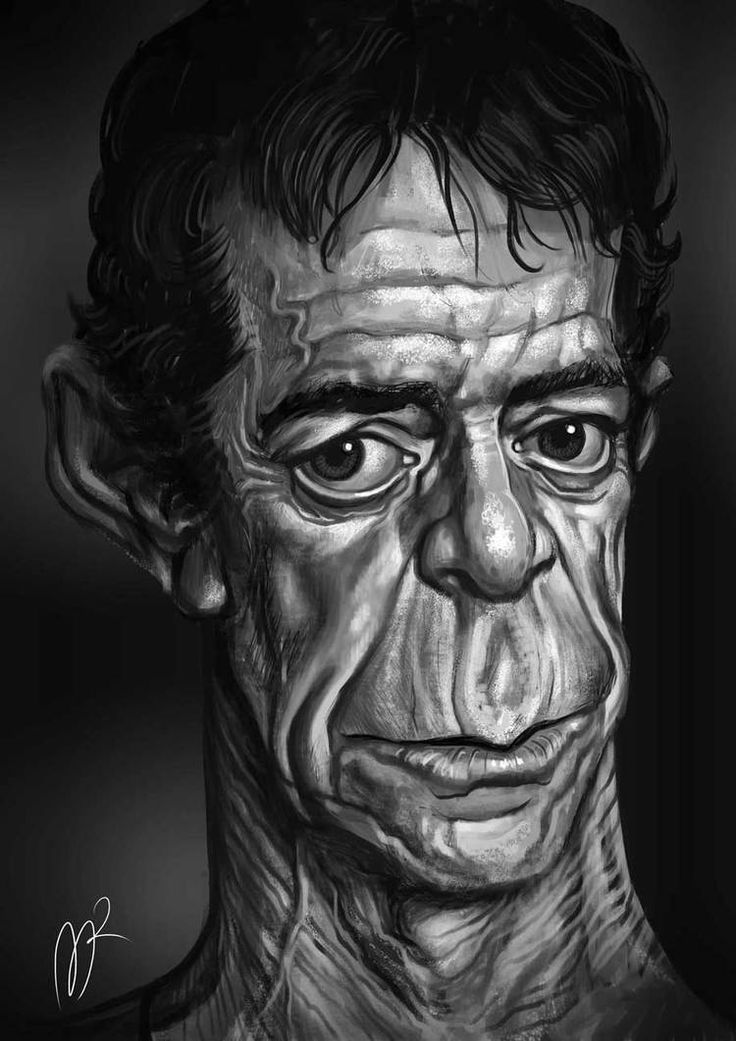 736x1041 Marzio Mariani Celebrity - Lou Reed Painting