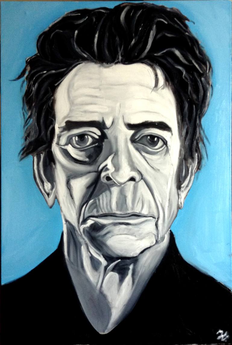 770x1145 Saatchi Art Portrait Lou Reed Painting By Hans Veltman - Lou Reed Painting