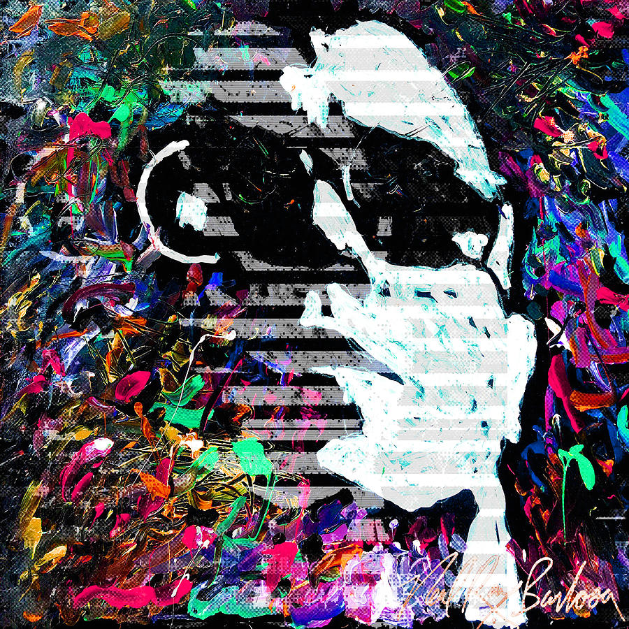 900x900 Digital Lou Reed Painting By Neal Barbosa - Lou Reed Painting