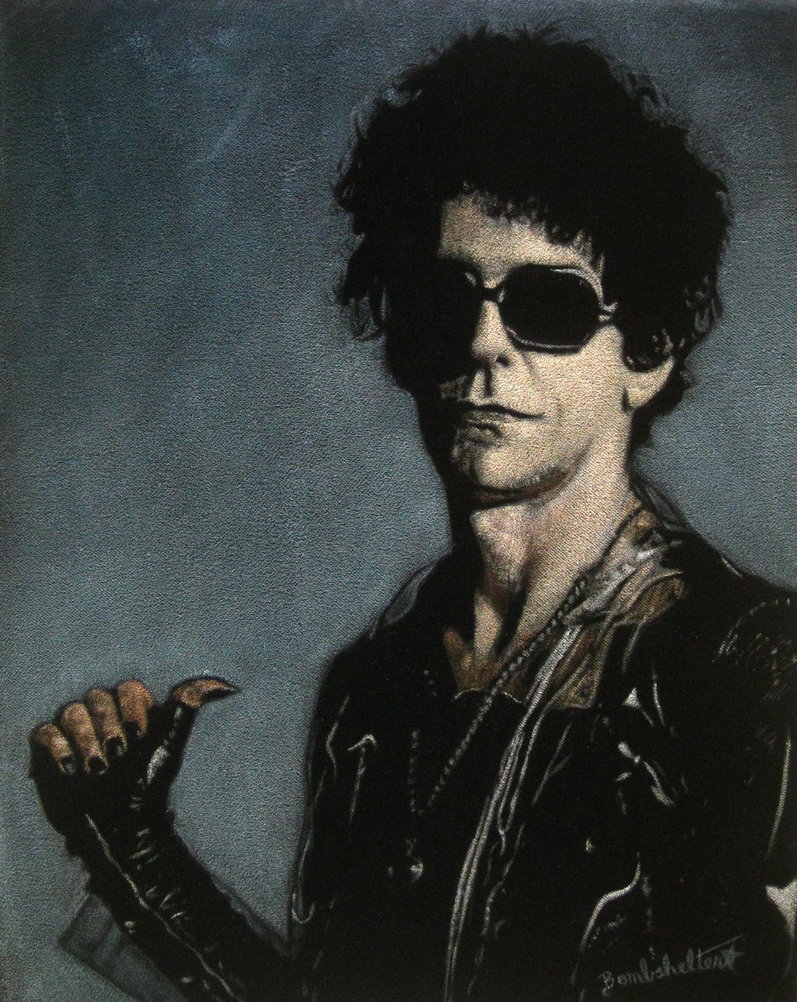 797x1002 Lou Reed Black Velvet Painting By Dianebombshelter - Lou Reed Painting