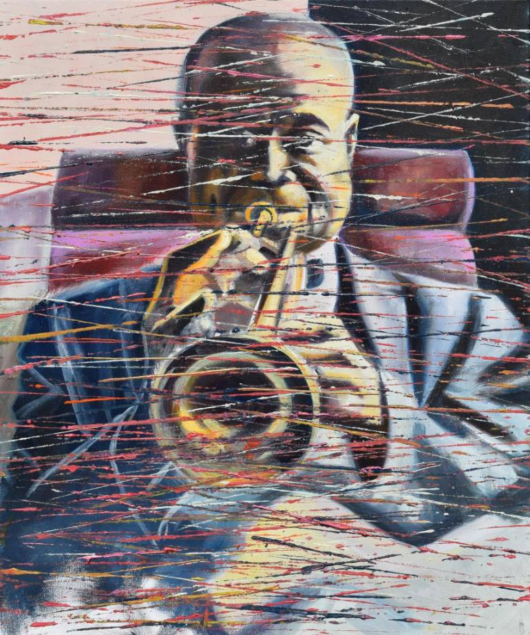 770x921 Saatchi Art Louis Armstrong Painting By Luiza Los Plawszewska - Louis Armstrong Painting