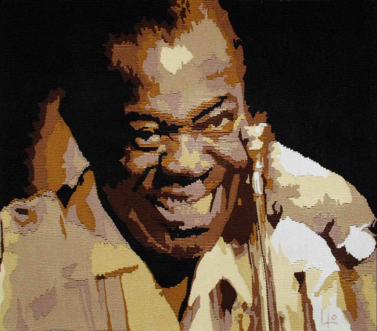770x677 Saatchi Art Louis Armstrong Painting By Lily Karapetyan - Louis Armstrong Painting