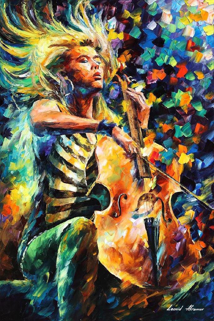682x1024 Leonid Afremov, Oil On Canvas, Palette Knife, Buy Original - Louis Armstrong Painting