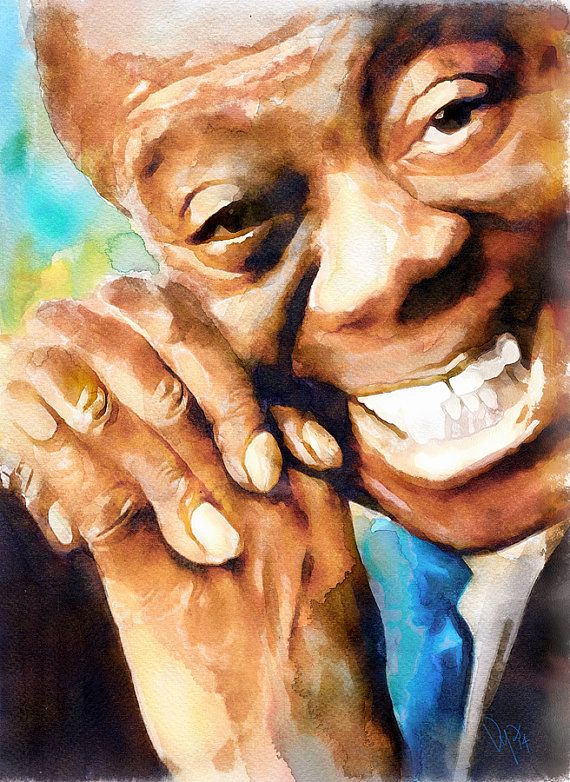 570x782 Louis Armstrong Painting Print Watercolor Jazz King Music Trumpet - Louis Armstrong Painting