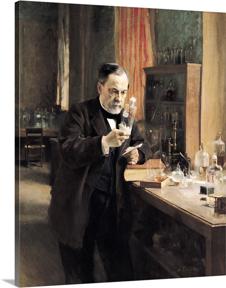 786x1000 Louis Pasteur (1822 95) In His Laboratory, 1885 Wall Art, Canvas - Louis Pasteur Painting