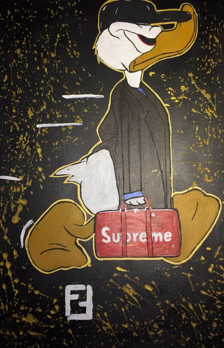 770x1195 Saatchi Art Dd In Supreme X Louis Vuitton Painting By Francesco Frigo - Louis Vuitton Painting