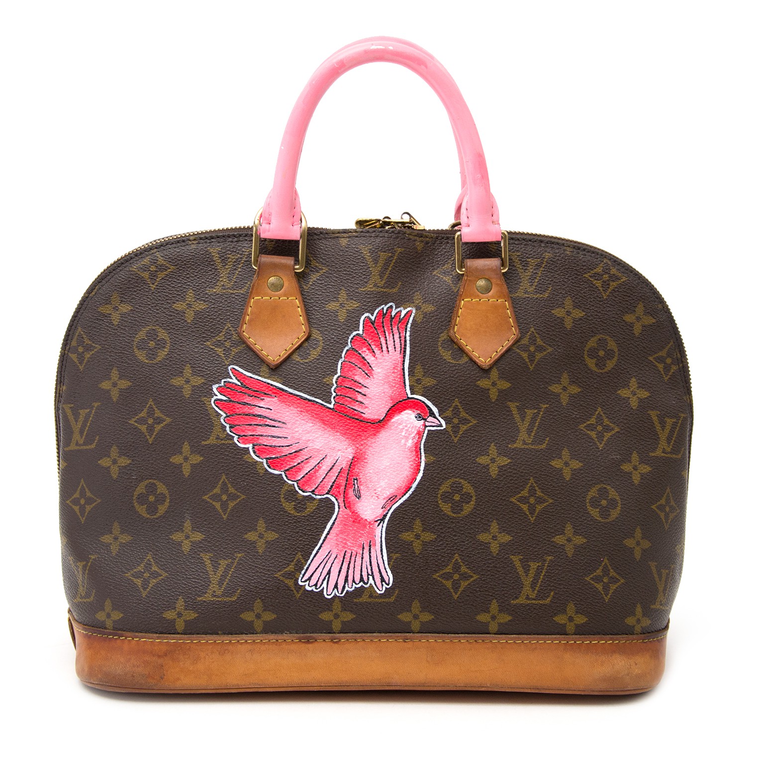 1536x1536 Labellov Louis Vuitton Hand Painted Bird Alma Buy And Sell - Louis Vuitton Painting