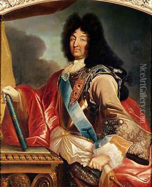 488x600 Portrait Of Louis Xiv 1638 1715 Oil Painting Reproduction By - Louis Xiv Painting