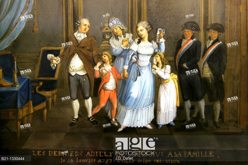 1049x699 History Of France 18th Century Small Painting Depicting The Last - Louis Xvi Painting