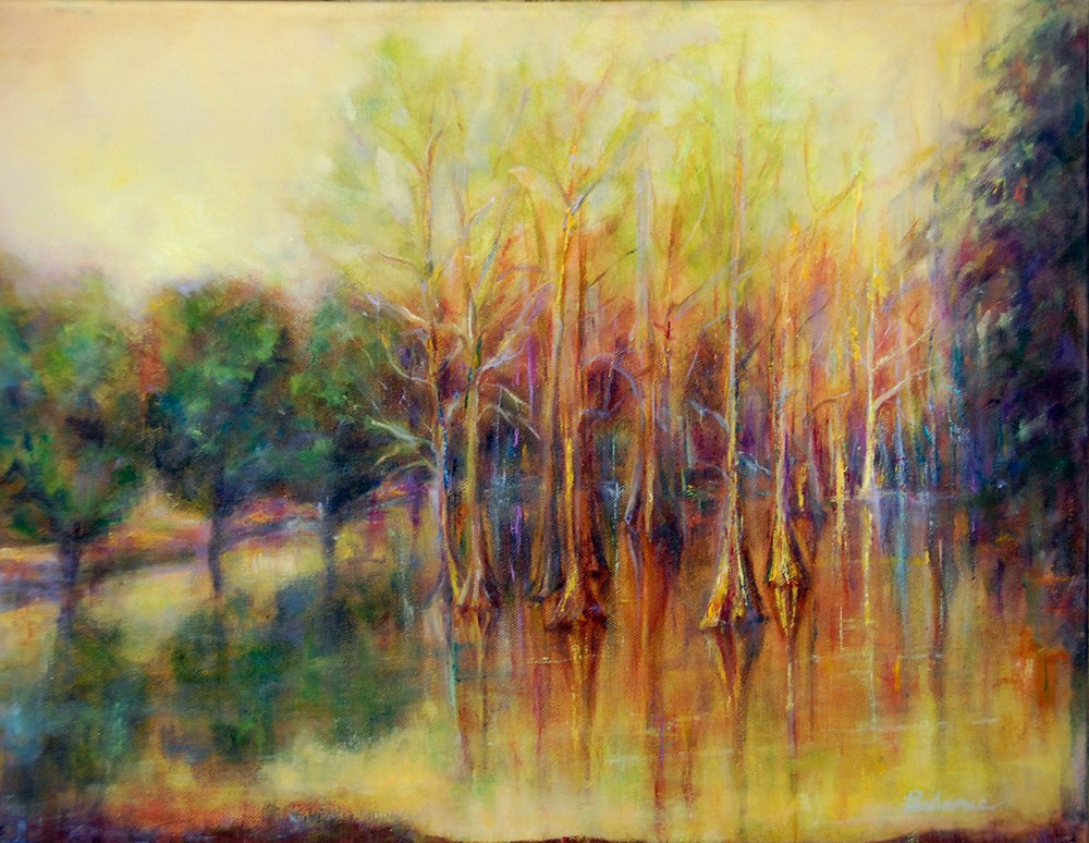 1000x774 Louisiana Cypress Pond Sold - Louisiana Painting
