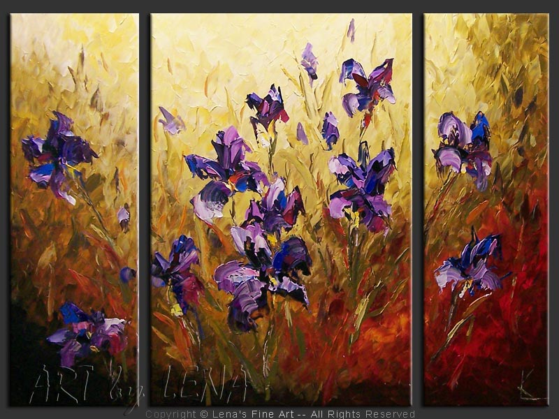800x600 Louisiana Irises Art By Lena - Louisiana Painting